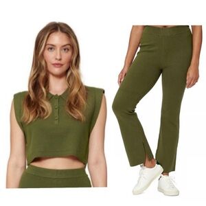 Sofia Richie x Bar III • Ribbed Pants & Shirt Set